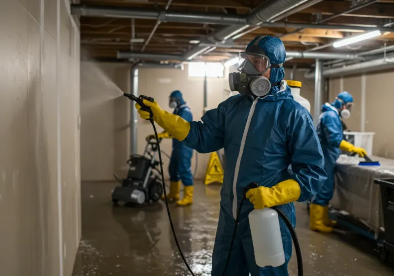 Basement Sanitization and Antimicrobial Treatment process in Galena, IN